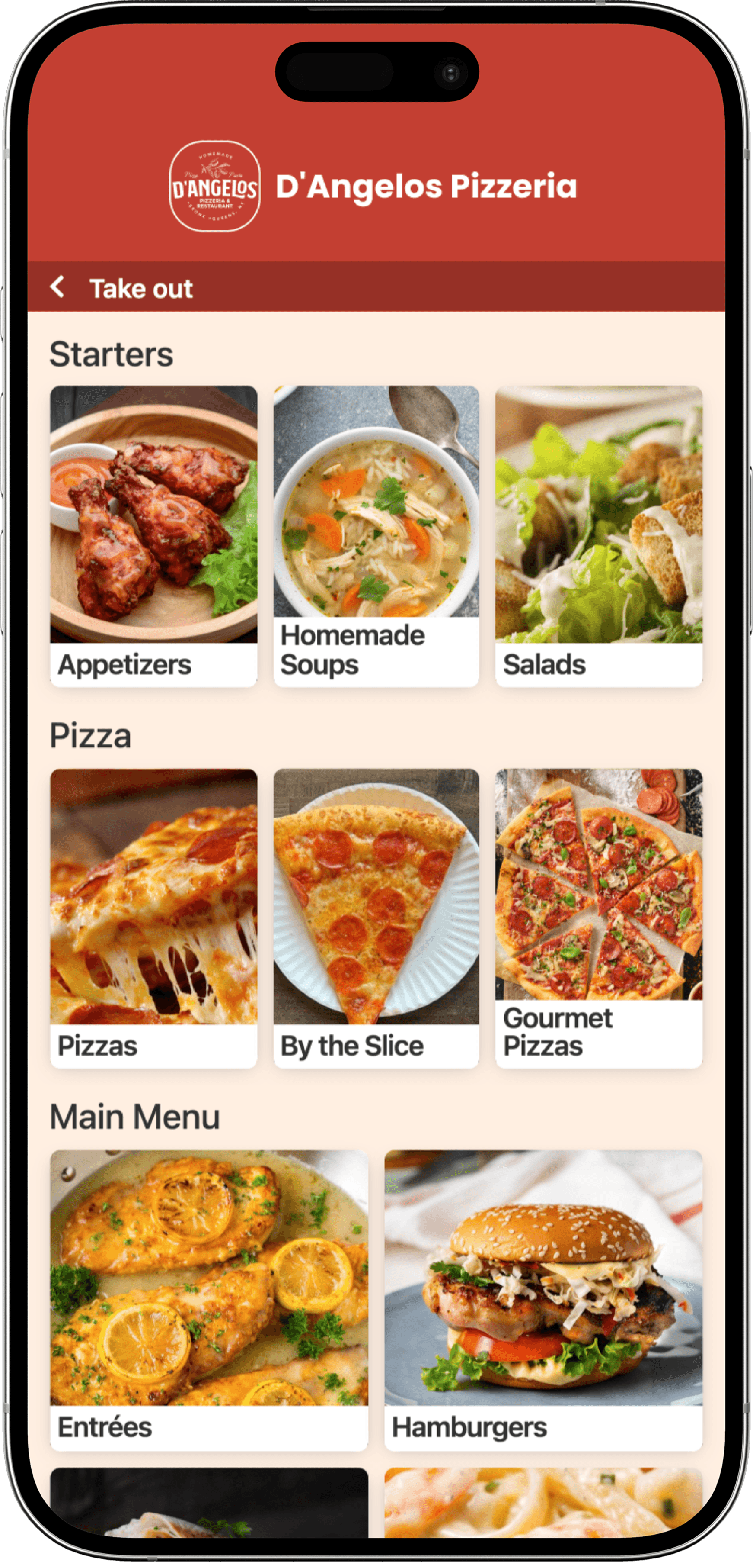 Mobile app screenshot